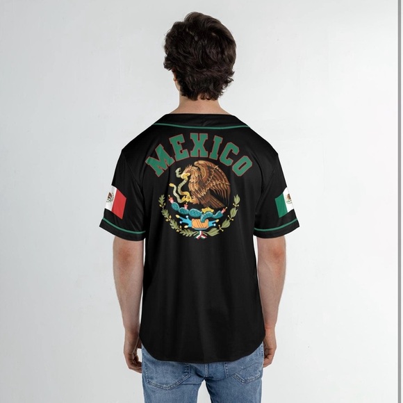 Black Mexico Baseball Jersey - Picture 3 of 5